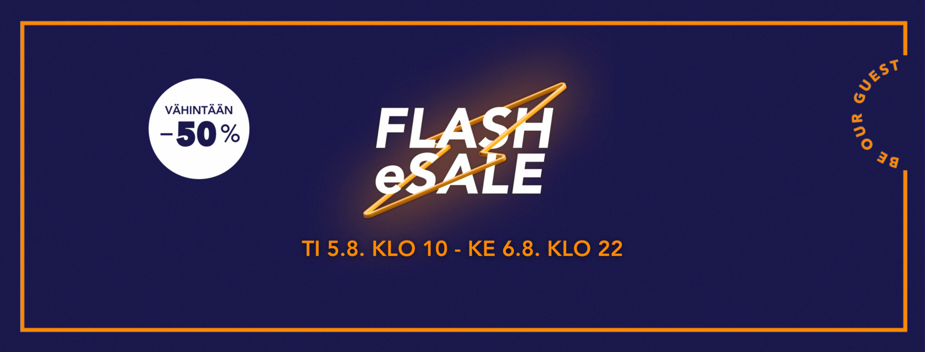 Flash Sale kampanja verkossa ti 5.8. klo 10 - ke 6.8. klo 22