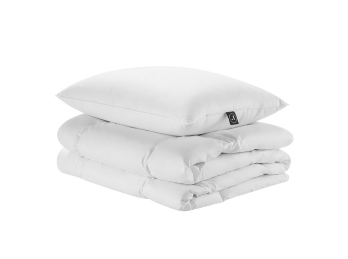 Down and feather duvet and pillow set