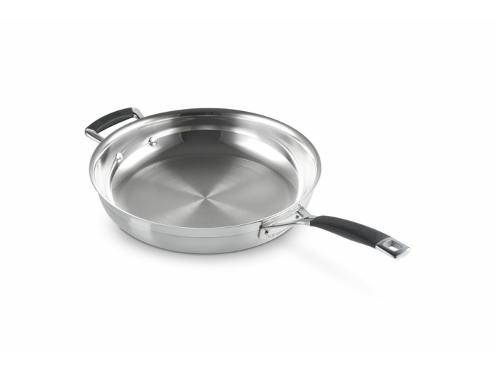 3-ply Stainless Steel Frying Pan with Helper Handle