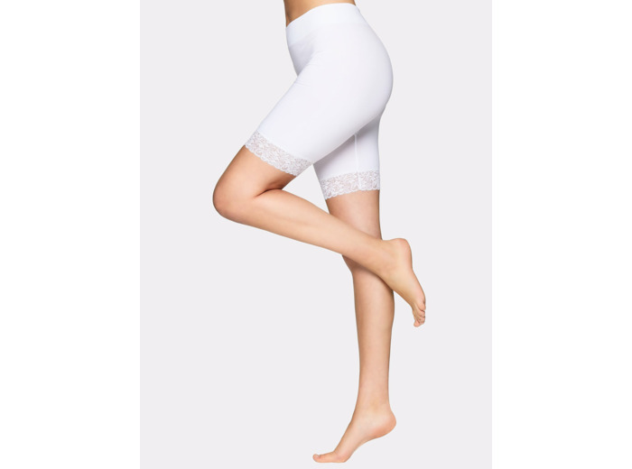 SEAMLESS LACE SHORT leggingsit - valkoinen