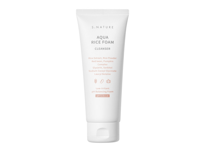 S.NATURE AQUA RICE FOAM CLEANSER 160ml
