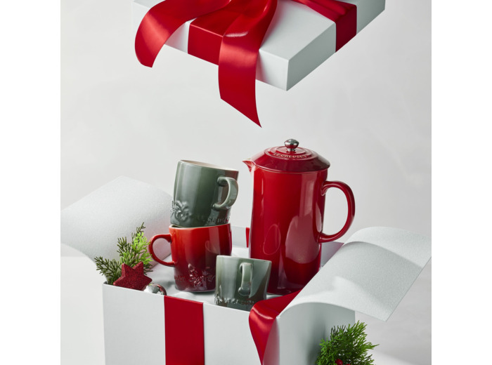 Stoneware Holly Cafetiere
