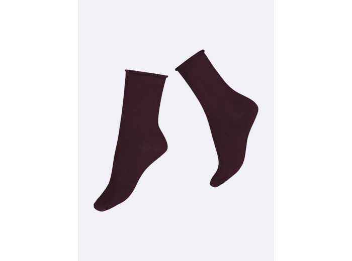 COTTON COMFORT CUFF nilkkasukat - viininpunainen