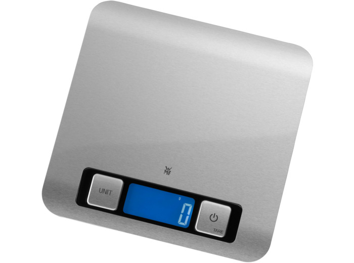 Kitchen scale digital 20x20 cm, 1 g/5 kg, stainless steel