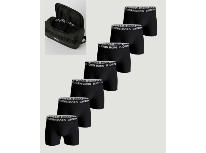 COTTON STRETCH BOXER 7p + WASH BAG