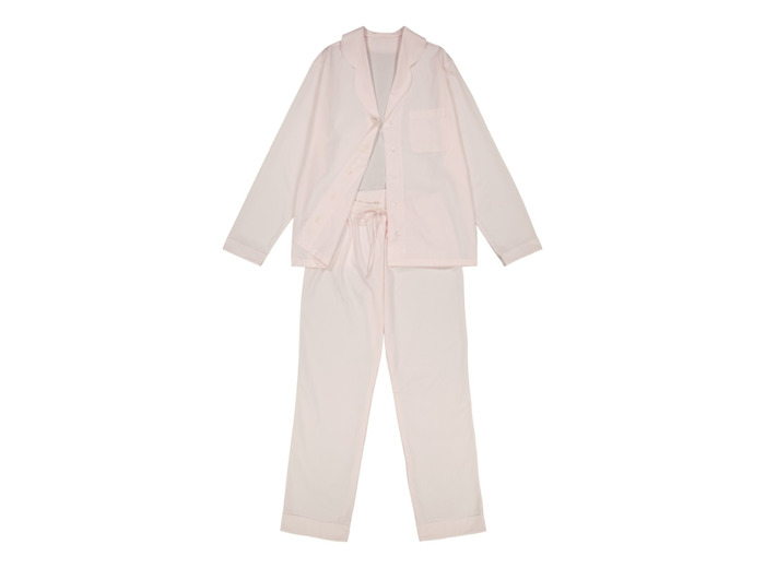 PINK/WHITE STRIPED COTTON PYJAMA