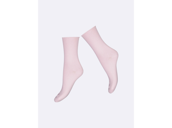 COTTON COMFORT CUFF nilkkasukat - vaaleanpunainen