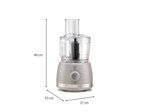 Soleil food processor 2,4 l. Grey