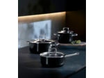 Fusiontec Compact 3 pcs. set w. 2 glass lids (HC+LC 22 cm + steam insert)