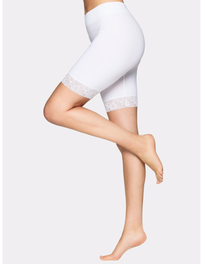 SEAMLESS LACE SHORT leggingsit - valkoinen