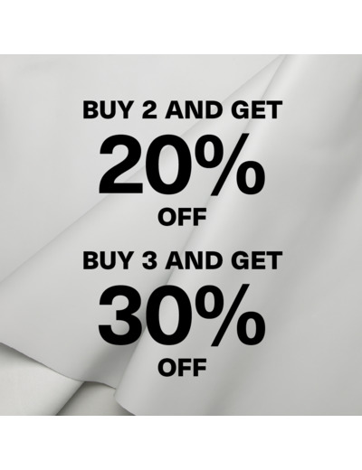 BUY 2 AND GET 20% OFF. BUY 3 AND GET 30% OFF.