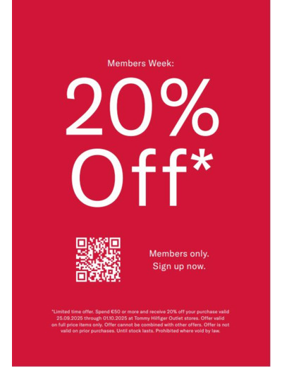 Members Week: Get Extra 20% OFF when spend €50