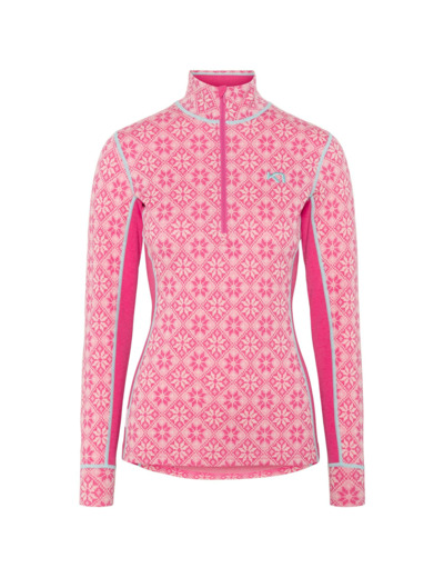 Rose Half Zip Baselayer Top - 100% Merino Wool