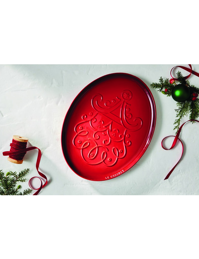 Stoneware Oval Santa Platter