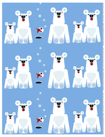 Jääkarhu puuvillakangas