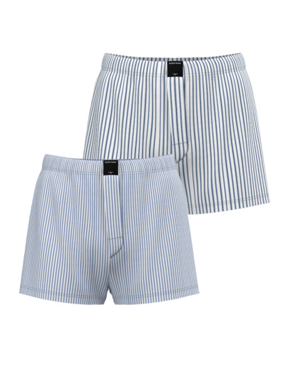 COTTON STRETCH WOVEN BOXER SHORTS 2p