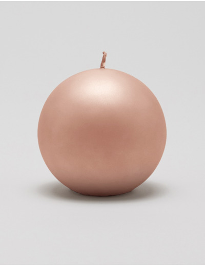 BALMUIR, Velvet ball candle, 10cm, rose