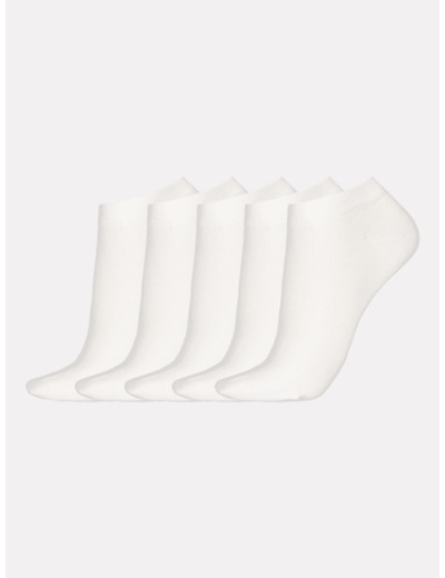 COTTON BASIC SNEAKERS sukat, 5 paria - valkoinen