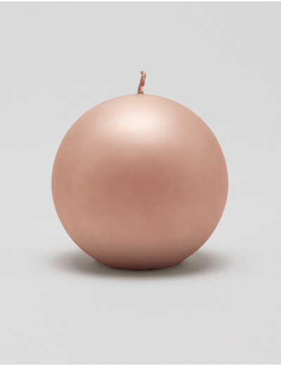BALMUIR, Velvet ball candle, 10cm, rose