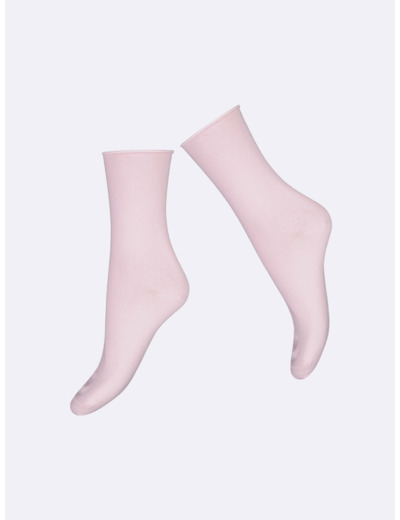 COTTON COMFORT CUFF nilkkasukat - vaaleanpunainen