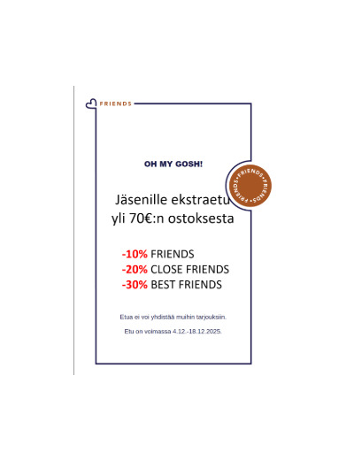 Extra benefit for members for purchases over €70!