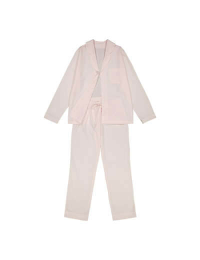 PINK/WHITE STRIPED COTTON PYJAMA