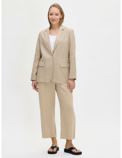 SAARI culottes-pellavahousut - beige